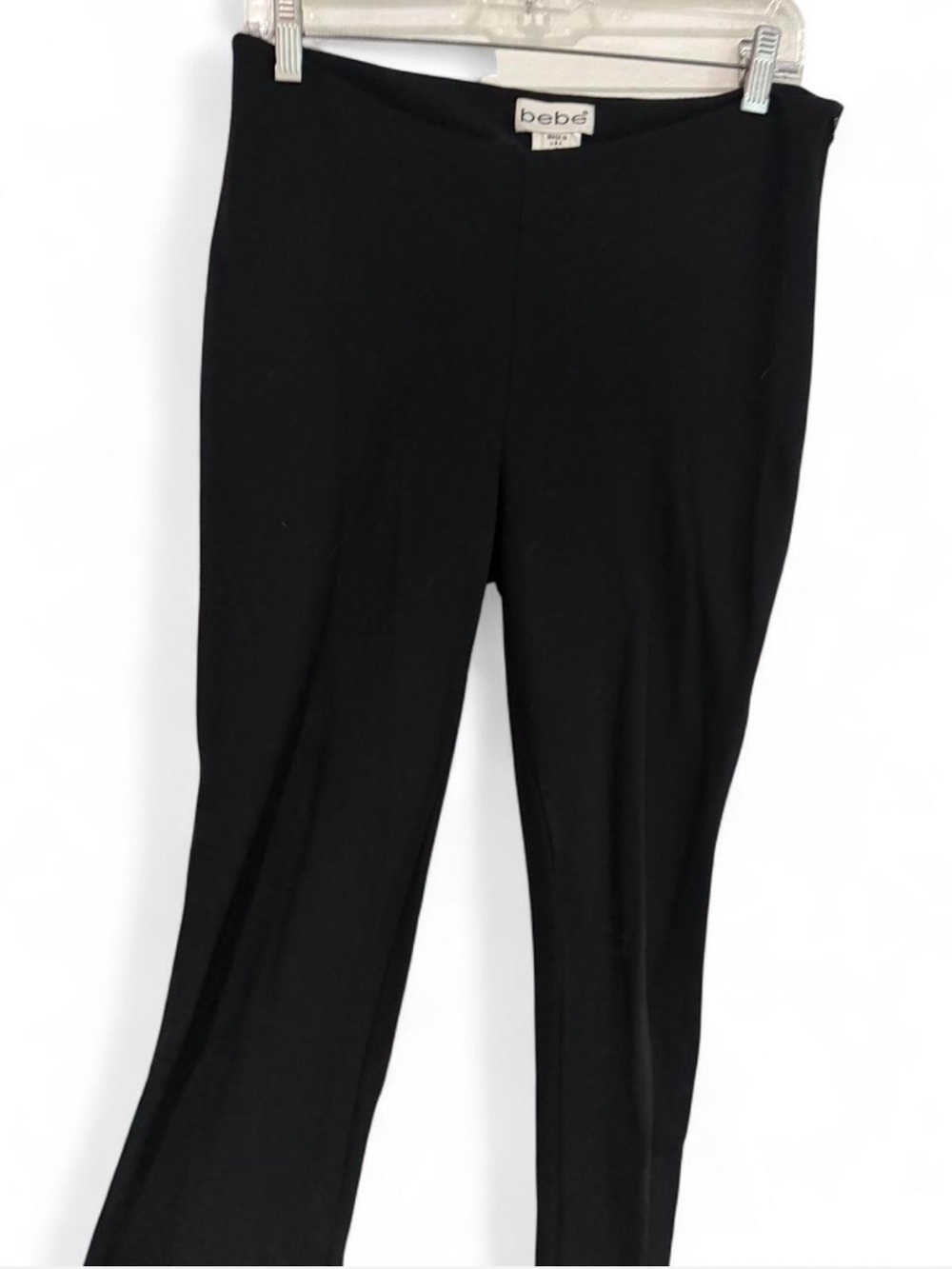 Y2K bebe Black Stretch Pull-On Pants - Sleek Women's Pants Size 10